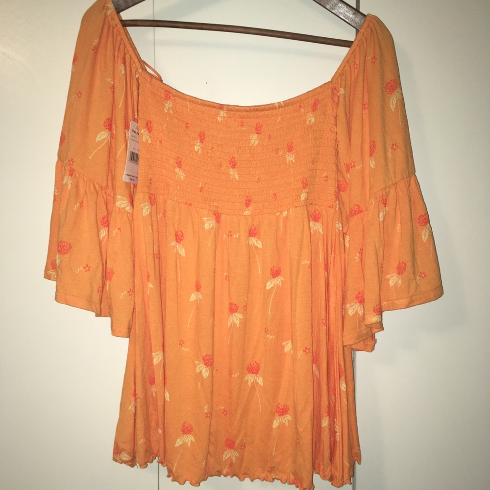 Free People Lana Golden Poppy Top NWT Size XS - Picture 7 of 7